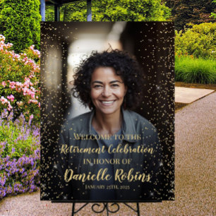 Poster Sinal de boas-vindas da festa de aposentadoria com