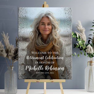 Poster Sinal de boas-vindas da festa de aposentadoria com