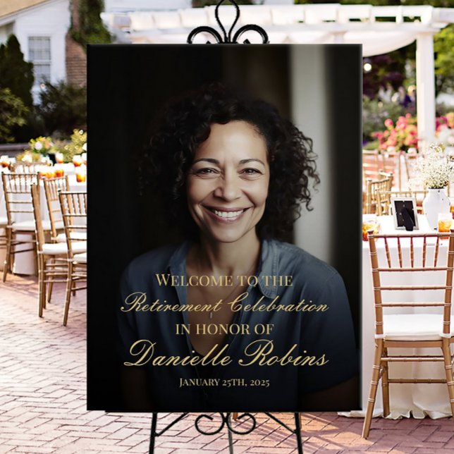 Póster Sinal de boas-vindas da festa de aposentadoria com (Criador carregado)