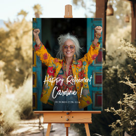 Poster Sinal de boas-vindas da festa de aposentadoria com