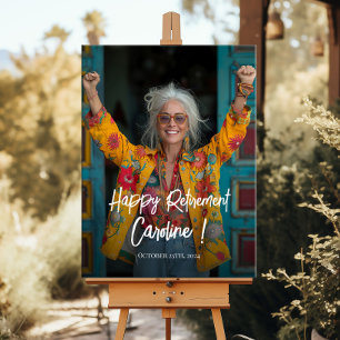 Poster Sinal de boas-vindas da festa de aposentadoria com