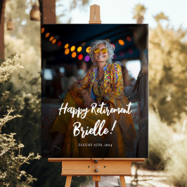 Poster Sinal de boas-vindas da festa de aposentadoria com