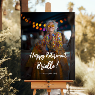 Poster Sinal de boas-vindas da festa de aposentadoria com