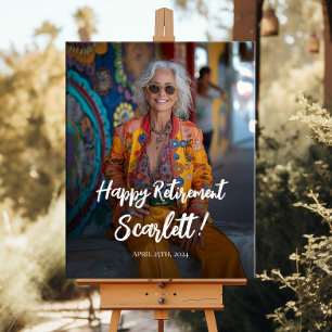 Poster Sinal de boas-vindas da festa de aposentadoria com