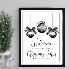 Poster Sinal de Boas-vindas da Festa de inverno Simples