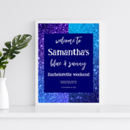 Poster Sinal de boas-vindas da Festa de solteira brilhant