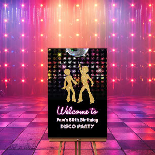 Poster Sinal de Boas-Vindas da Festa Disco 70