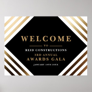Poster Sinal de Boas-Vindas da Gala de Premiação Corporat