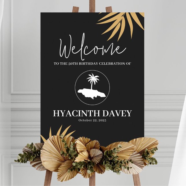 Poster Sinal de boas-vindas da Ilha da Jamaica (Criador carregado)