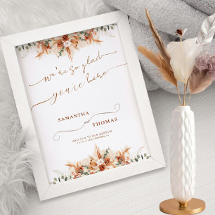 Poster Sinal de boas-vindas da Light Ivory Modern Minimo
