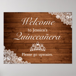 Poster Sinal de Boas-vindas da Madeira e Lace Tiara Quinc