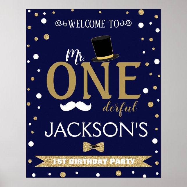 Poster Sinal de boas-vindas da Primeira Festa de aniversá (Frente)