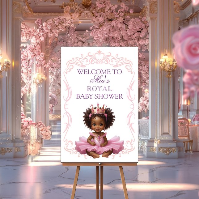 Poster Sinal de Boas-Vindas da Princesa Real Afro-America (Criador carregado)