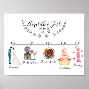 Poster Sinal de Boas-vindas da Programação de Casamento I