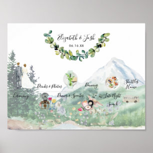 Poster Sinal de Boas-vindas da Programação de Casamento I