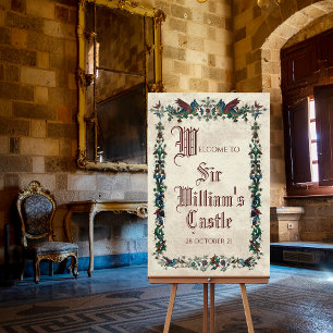 Poster Sinal de Boas-Vindas da Renascença Medieval Idade 