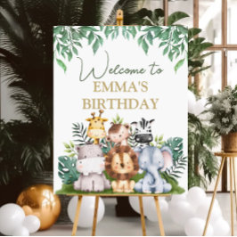 Poster Sinal de Boas-vindas da Selva Selvagem Selvagem