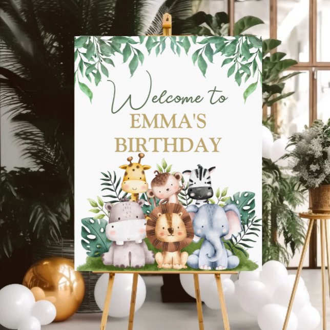 Poster Sinal de Boas-vindas da Selva Selvagem Selvagem (Criador carregado)