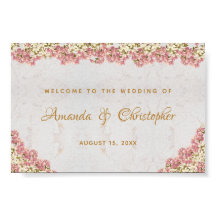 Sinal de boas-vindas das das Orquídeas Rosa Floral