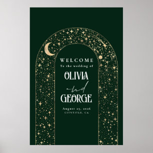 Poster Sinal de Boas-vindas das Estrelas da Noite Celesti