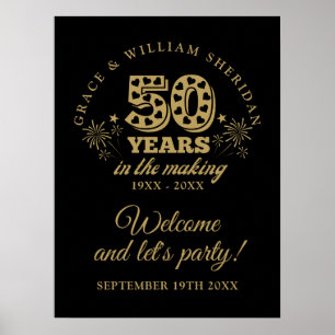 Poster Sinal de Boas-Vindas de 50º Aniversário Em Criação