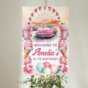 Poster Sinal de Boas-vindas de Amusement Park