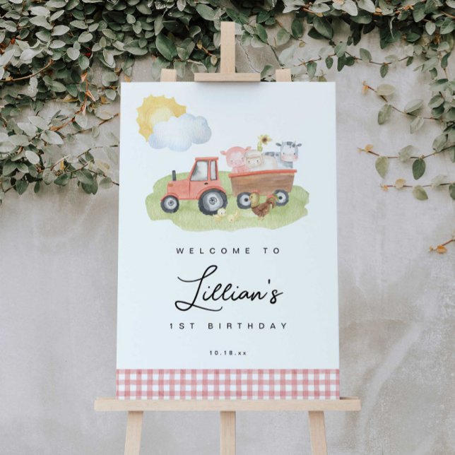 Poster Sinal de boas-vindas de animais de fazenda (Criador carregado)