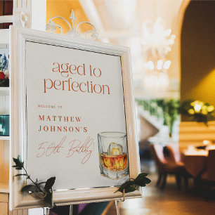 Poster Sinal de Boas-vindas de Aniversário com Idade para