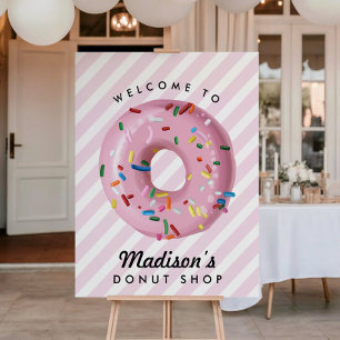 Poster Sinal de boas-vindas de aniversário da Rosquinha