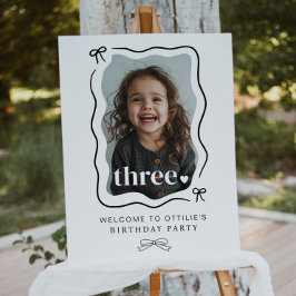 Poster Sinal de boas-vindas de aniversário de 3 anos de b