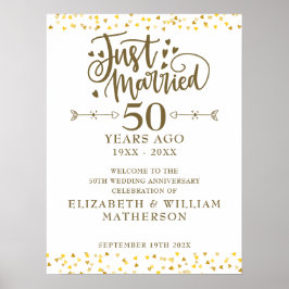 Poster Sinal de Boas-Vindas de Aniversário de 50 Anos de 