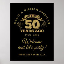 Sinal de Boas-Vindas de Aniversário de 50 Anos de 