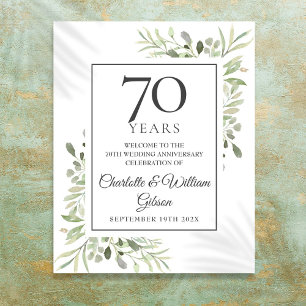 Poster Sinal de Boas-Vindas de Aniversário de 70 Anos de
