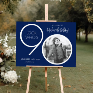 Póster Sinal de Boas-Vindas de Aniversário de 90 Anos em