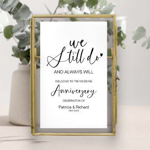 Poster Sinal de Boas-Vindas de Aniversário de Casamento
