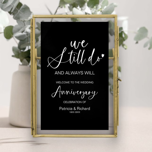 Poster Sinal de Boas-Vindas de Aniversário de Casamento (Criador carregado)