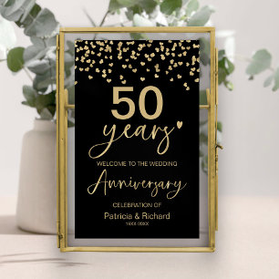 Poster Sinal de Boas-Vindas de Aniversário de Casamento O