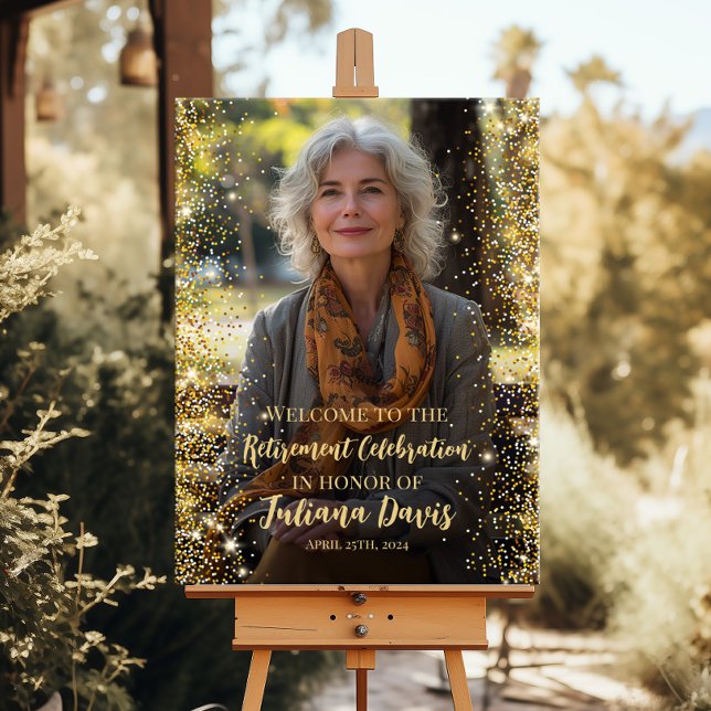 Póster Sinal de boas-vindas de aposentadoria moderna com  (Criador carregado)