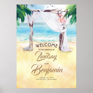 Poster Sinal de Boas-vindas de Beach Arbor