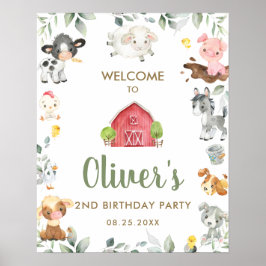 Poster Sinal de Boas-vindas de Boas-vindas aos Animais da
