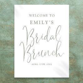 Poster Sinal de Boas-Vindas de Brunch de Noiva em Script 