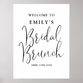 Poster Sinal de boas-vindas de Brunidal Bridal de Script