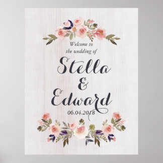 Póster Sinal de boas-vindas de casamento