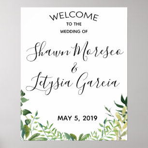 POSTER SINAL DE BOAS-VINDAS DE CASAMENTO