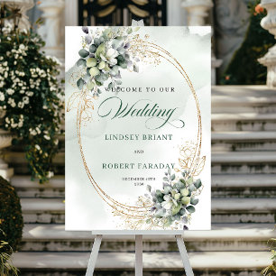 Poster Sinal de Boas-Vindas de Casamento Boêmio Romântico