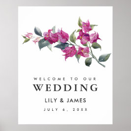 Poster Sinal de Boas-Vindas de Casamento Bougainville Med