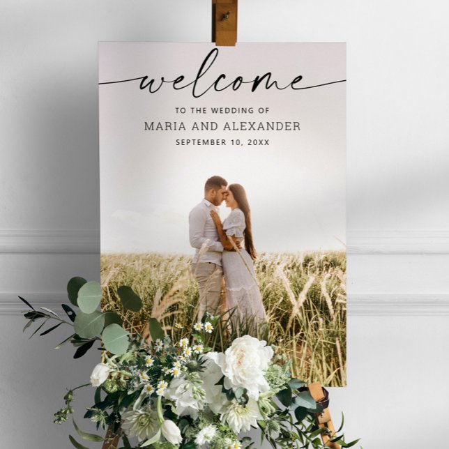Poster Sinal de Boas-Vindas de Casamento com Roteiro Mode (Criador carregado)