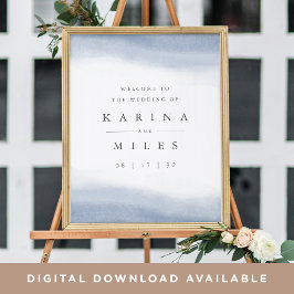 Poster Sinal De Boas-Vindas De Casamento De Costura De Bi