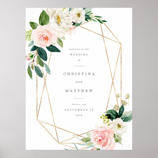 Poster Sinal de Boas-Vindas de Casamento de Romance de Pr (Frente)