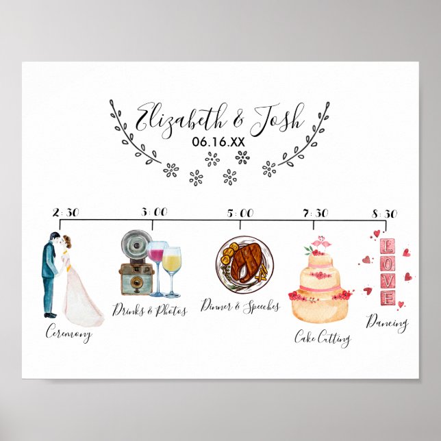 Poster Sinal de Boas-Vindas de Casamento Informal (Frente)